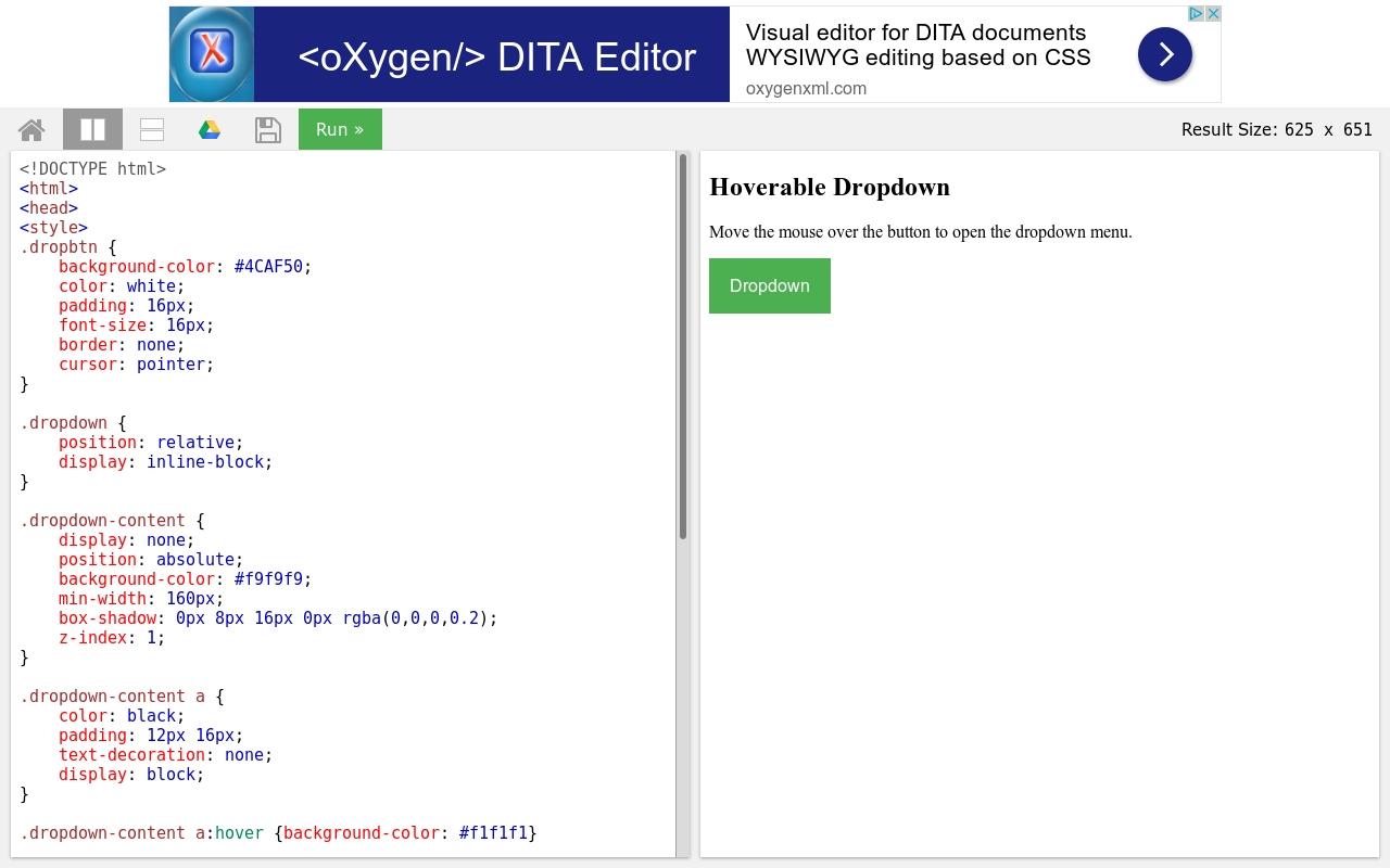html tryit editor